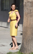 Kelly Brook - Yellow Dress at Venice 5