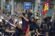 FC Barcelona's Champions League Celebration in Nou Camp